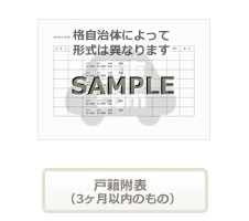 戸籍附表(3か月以内のもの)